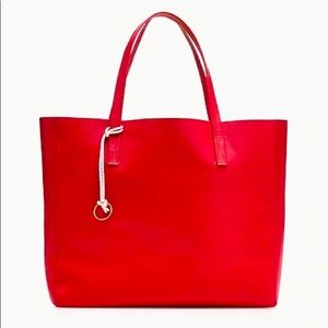 J.Crew Large carryall tote bag in pebbled leather NWT!!